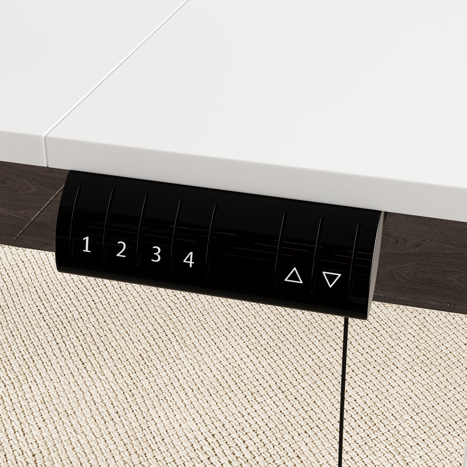 KULAGAGA Height Adjustable Electric Standing Desk with File Cabinet, 55.1 in x 63 in, White