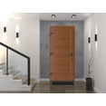thumbnail image 3 of Front Exterior Prehung Metal-Plastic Door Frosted Glass | Manux 8111 Walnut | Office Commercial and Residential Doors Entrance Patio Garage W36x80 Right-hand, 3 of 5