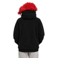 thumbnail image 6 of Big Mouth Pullover Hoodies Unisex Flannel Hooded Sweatshirt, Funny 3D Character Face Oversized Hoodie with Front Pocket for Casual Daily Party Streetwear, 6 of 8