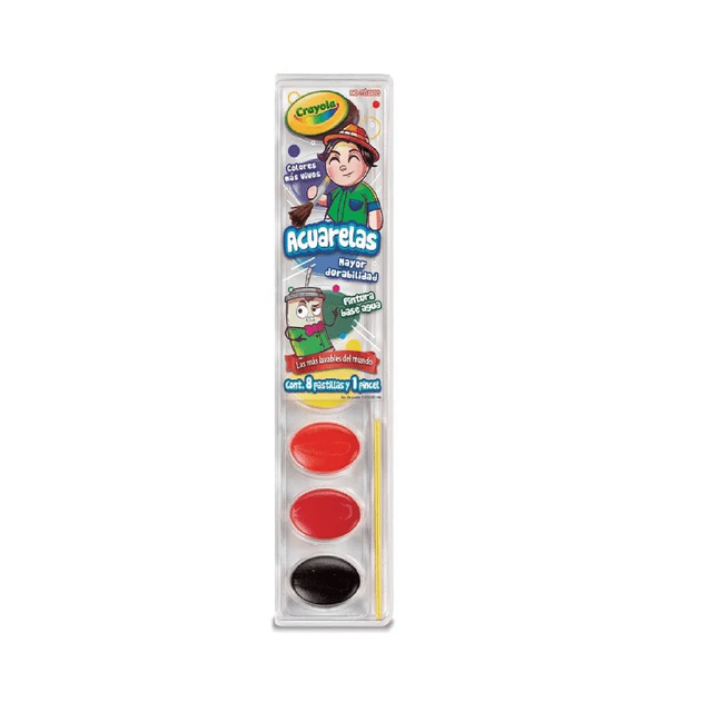 Acuarelas Crayola Lavables 8 Colores con Pincel Crayola