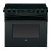 GE - 4.4 Cu. Ft. Self-Cleaning Drop-In Electric Range - Black