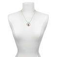 thumbnail image 3 of Delight Jewelry Silvertone Medium Translucent Red Angel Wing Gymnastics Mom Ring Charm Necklace, 18", 3 of 4