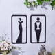 thumbnail image 4 of 2 letreros de identificación de baño autoadhesivos para damas y caballeros, letrero para puerta de baño, pegatinas de pared con formas para hombres y mujeres., 4 of 6