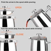 Secura French Press Coffee Maker, 34-Ounce, 18/10 Stainless Steel Insulated Coffee Press with Extra Screen