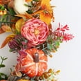 thumbnail image 4 of Cevemin Thanksgiving Halloween Wreath Decorations, Realistic Pumpkin Peony Fall Wreath for Farmhouse Front Door, Durable Waterproof Autumn Harvest Decor 2025, 4 of 7