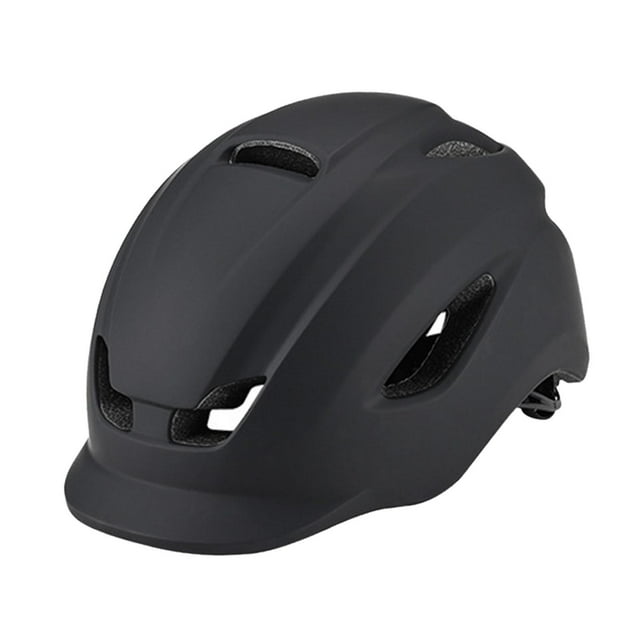 Casco de bicicleta con forro extraíble, cómodo casco de ciclismo de carretera anticaída para adultos Negro