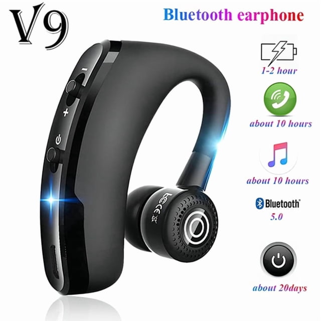 Typpkmm Wireless Earphones with One Ear Bluetooth Headphones V9