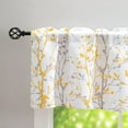 thumbnail image 3 of Tree Branch Printed Valance Curtain, 18 inches Long Kitchen Valance, Yellow and Grey Window Valances for Kitchen, Bathroom, Dining Room, Living Room, Bedroom and Kid‘s Room 1Panel, 3 of 6