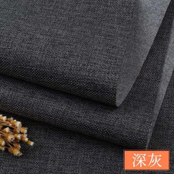 Xiao Hua Tela de Algodón y Lino Gris Oscuro -1 Pieza, 39.37 X 59.06 Pulgadas, Usada para Pintar y Coser Manualidades, Bolsos DIY, Delantales, Cortinas, Manteles, Fundas de Almohada
