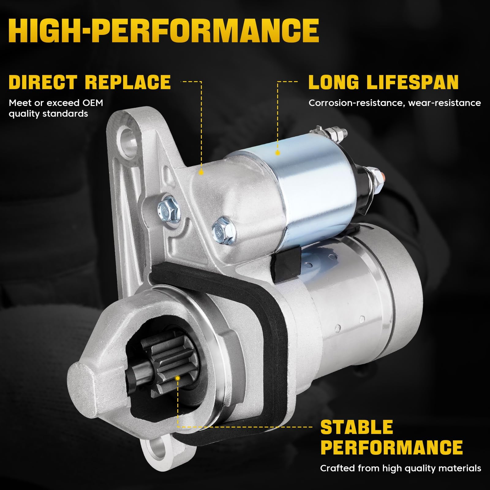 New Starter 17982 for Nissan Sentra Versa Cube 07-19 1.6L 1.8L 2.0L City Express 15-18 Replace # 19317693 23300EN20A