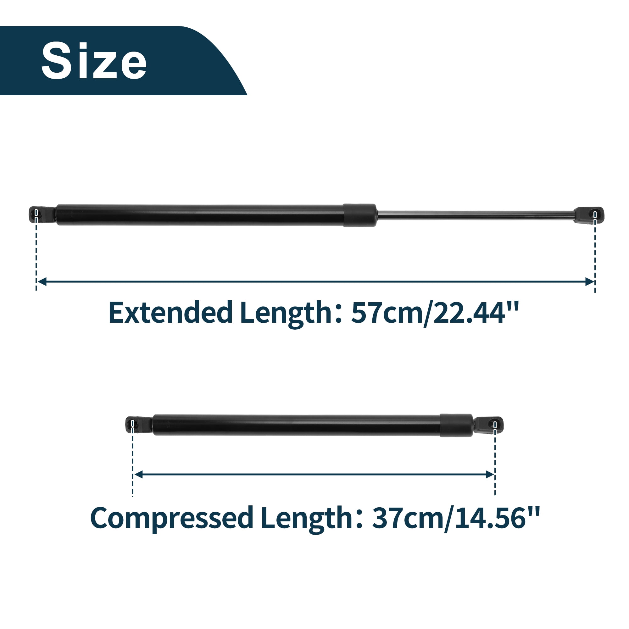 Unique Bargains 2Pcs Lift Supports for Ford Edge 2007-2014 Rear Gate Gas Spring Black