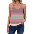 thumbnail image 1 of SDNall Hauts Sans Manches pour Femmes T-Shirt Imprimé Floral Col en V Haut Sans Manches T-Shirts pour Femmes, Hauts pour Femmes, Hauts Sans Manches pour Femmes, 1 of 5
