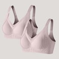 thumbnail image 2 of Ahabrexf Wireless Bra for Women Solid Color 4 Rows Adjustable Lift Everyday Wear Nylon Underwear 2 Pc, 2 of 7