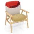 thumbnail image 1 of Gymax Modern Accent Chair Upholstered Side Armchair w/ Spacious Backrest, 1 of 8