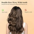 thumbnail image 3 of Peine de Dientes Anchos para Rizos, Peine Desenredante con Doble Hilera de Dientes Ondulados para Cabello Rizado/Ondulado/Grueso/Largo/Húmedo Y Seco, Cepillo Desenredante para El Cabello, 3 of 4