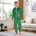 thumbnail image 3 of joogoo Zebra Stripes Green Unisex Adults Onesies Pajamas Jumpsuits L, 3 of 7