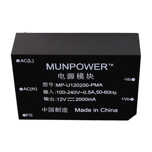 MP-050350/120200/240100-PMA Fuente de Alimentación LEDs con CA 100 ~ 240V y Salida CC (5V 3500mA) / (12V 2000mA) / (24V 1000mA) 12V2A Yotijar Tablero de alimentación del interruptor