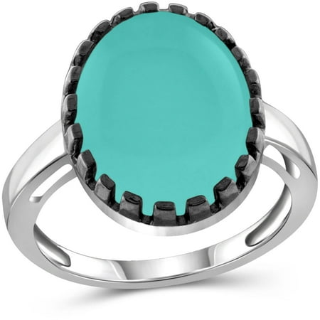 JewelersClub 9-3/4 Carat T.G.W. Chalcedony Sterling Silver with Black Rhodium-Plated Fashion Ring