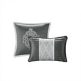 thumbnail image 5 of Izzovium Silver 8-Piece Jacquard Comforter Set Queen, with Euro Shams and Decorative Pillows for Year-Round Comfort, 5 of 10