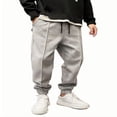 thumbnail image 3 of Puntoco Pantalones de hombre con cordón ajustable y pierna reforzada de color liso, 3 of 4