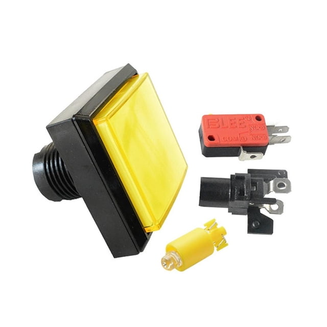 Big Arcade Square Push Buttons Illuminated LED with Microswitch 51*51MM Accessories Spare Part Accessories