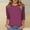 Purple, variant on FDGIU 2025 Women's Plus Size Tunic Tops Shirts, 3/4 Length Sleeve Crew Neck Blouse, Loose Fit Casual Fall Winter Tops