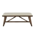 thumbnail image 5 of Miekor Furniture Modern Design 1pc Bench Fabric Upholstered Seat Brown Finish Wooden Dining Kitchen Furniture B5A4017, 5 of 6