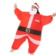 thumbnail image 1 of Disfraz de Papá Noel para Halloween, muñeco de nieve montado en alce, traje inflable de tela para carnaval, árbol de Navidad, disfraz de hombre de jengibre, 1 of 6