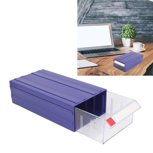 Caja De Almacenamiento Con Cajones, Frontal E Inferior Transparente Resistente, Organizador De Cajones Multifuncional De Plástico Y Acrílico De 320x160x85 Mm Para Almacén
