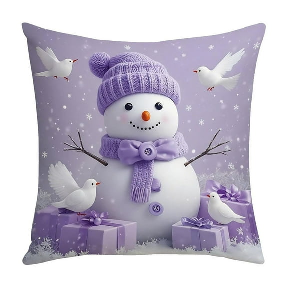 YIKA Christmas Tree Snowflake Reindeer Pillowcase Christmas Pillow Cover Holiday Decoration Sofa Decoration Linen Pillow Home Sofa Holiday Decoration Pillow Cover D