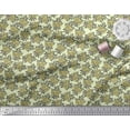 thumbnail image 3 of Soimoi Poly Georgette Fabric Leaves & Floral Block Print Fabric by The Yard 52 Inch Wide, 3 of 3