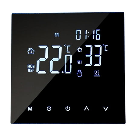 Shieny Heating Thermostat Anti-freeze WIFI Smart Heating Thermostat Digital Temperature Controller Mobile Phone APP Control Touchscreen LCD Display Week Programmable for Home School