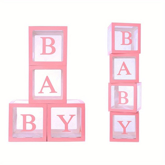 Set, Transparent Balloon Box, BABY Letter Party Decoration Supplies, Wedding Scene Layout Props (without Balloons), Birthday Balloons, Birthday Party Supplies, Party Decoration, Wedding Supplies, Wedd