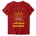 thumbnail image 3 of Jinhomg Women's Casual Spring T Shirt Funny Hanukkah Menorah Graphic Tees Jewish Love And Light Celebration Tops Short Sleeve T-Shirts Lighten 90 off Clearance Sale Red S, 3 of 4