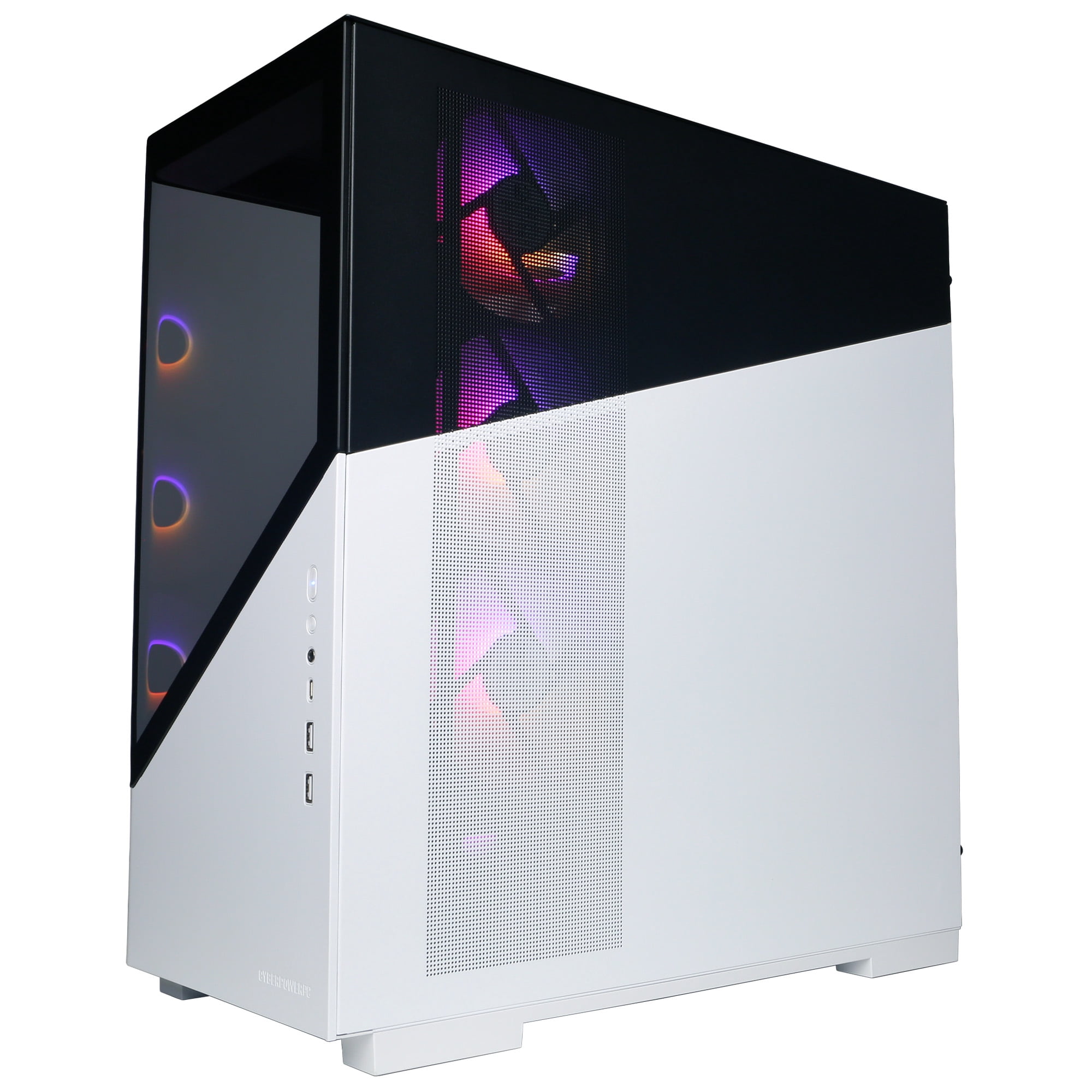 CyberPowerPC Gamer Supreme Gaming Desktop, AMD Ryzen 7 9700F, AMD Radeon RX 9060 XT 16GB, 16GB DDR5, 1TB SSD, White, SLC8300WST
