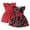 Black, variant on Infant Baby Girls Summer Dresses Casual Sleeveless Bow Knot Ruffled Hem Two Piece Set For Kids Size 9-12 Months
