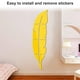 thumbnail image 5 of Etiqueta de la pared Espejo adhesivo 3D Acrílico Impermeable Etiqueta de pared de plumas para decoración del hogar, L, Dorado derecho Methold HA002133-08, 5 of 6