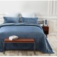 thumbnail image 5 of Warm and Cozy Super Plush Flannel Fleece Sheet Set, Denim Blue, King, 5 of 8