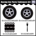 thumbnail image 2 of Juego de platos y servilletas de fiesta Kepeel Race Car Racing para 24 personas, 2 of 7