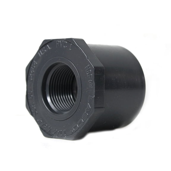 Thrifco Plumbing 8213480 2 Inch x 1 Inch Slip x Threaded PVC Bushing SCH 80
