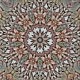 thumbnail image 1 of Ahgly Company Indoor Square Patterned Dark Brown Novelty Area Rugs, 3' Square, 1 of 6
