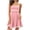 Pink, variant on Qiopertar Women's Solid Color V-Neck Suspender Dress Elegant Waist Cinching Casual Summer Sleeveless Party Cocktail Club Night Out Dancing Wedding Guest A-Line, Pink M