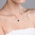 thumbnail image 4 of Gem Stone King 925 Sterling Silver Green Mystic Topaz Pendant Necklace for Women (1.00 Cttw, Gemstone Birthstone, Round 6MM, With 18 inch Silver Chain), 4 of 5