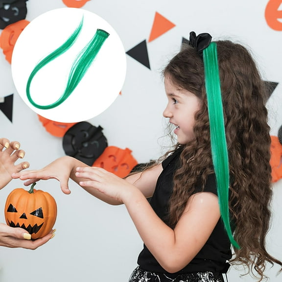 HOOWIFFY 12 Pcs Colored Clip in Hair Extensions Synthetic Hair Extensions Straight Design for Women