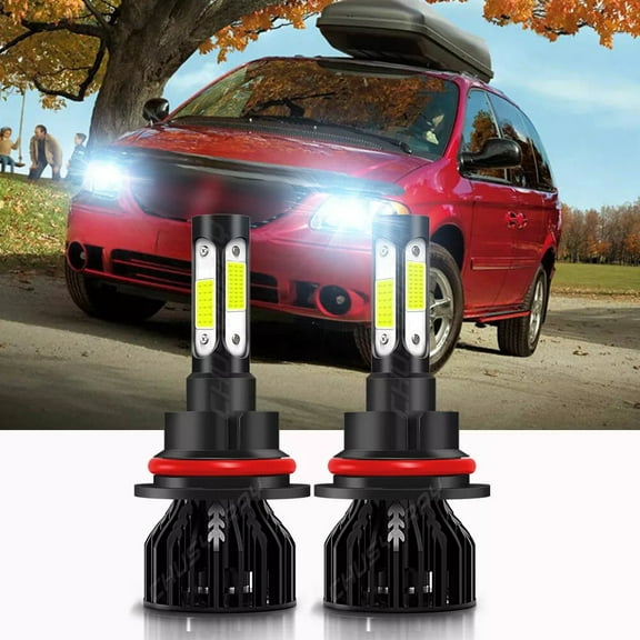 For 2001-2007 Chrysler Town & Country LED Headlight High Low Beam Bulbs 6000K White 2 Pack