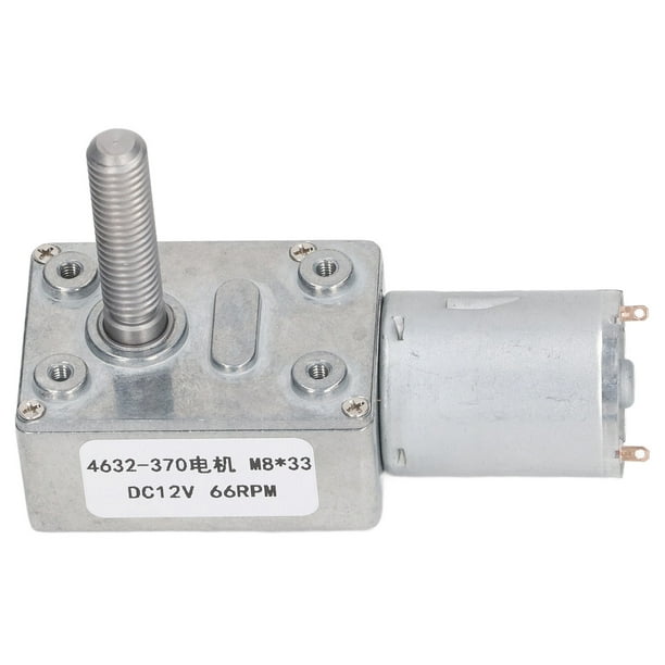 Motorreductor de CC con engranaje helicoidal turbo de 66 RPM, 4632, 370 M8 x 33 mm, para abrepuertas de 12 V