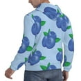 thumbnail image 3 of Hoodies for Men - Blueberry Print blue Long Sleeve Comfrt Men'S Fashion Hoodies & Sweatshirts, Sweatshirts for Men Hoodies Pullover Clothing Clothes with Pouch, 3 of 7
