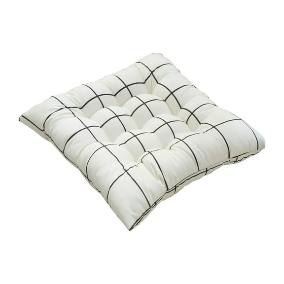 VOTRUDI Seat Cushion,Outdoor Chair Cushions,Seat Cushions For Home Use- Tufted Corduroy Floor Cushions For Living Room Tatami-16 Inch,White