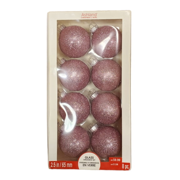 Ashland 8-Piece Glass Christmas Ornaments Set