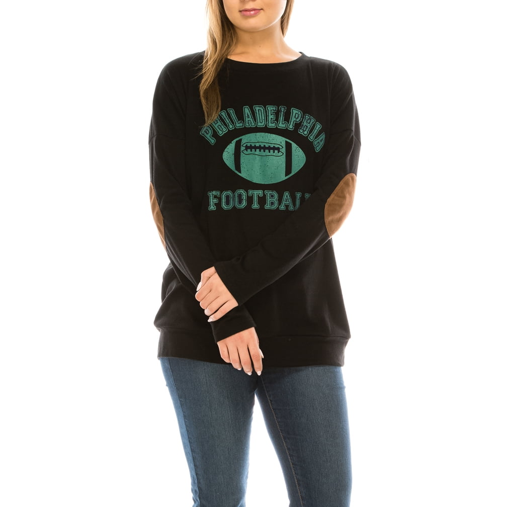 Haute Edition Women's Game Day Football Sweatshirt Philadelphia